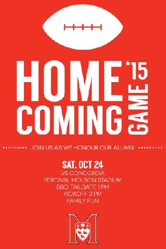McGill Redmen vs Concordia Stingers - Homecoming Tailgate and Football Game