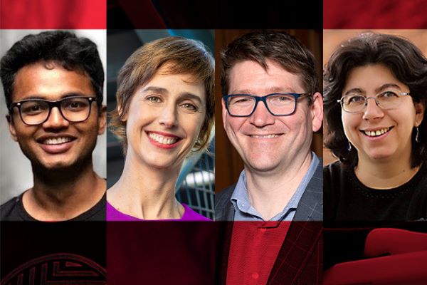 Headshots of Siva Reddy, Joelle Pineau, Dan Adamson, and Doina Precup