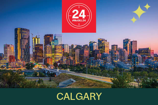 Calgary city image with McGill24 logo